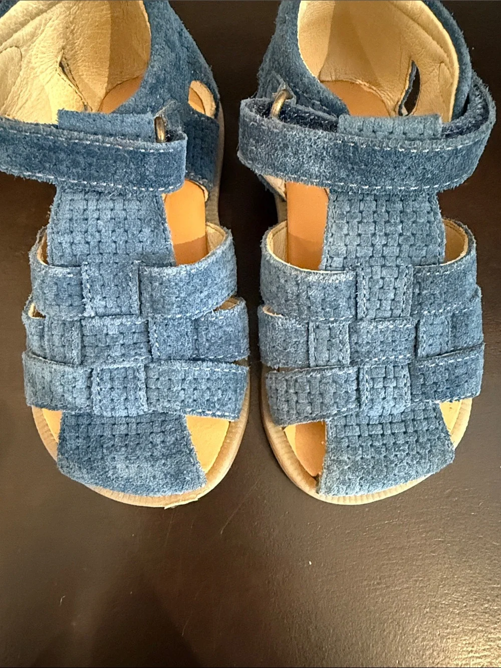 Naturino Zaffiro Blue Leather Toddler Sandals